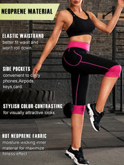 Neoprene Sauna Leggings Sweat Shorts with Phone Pockets