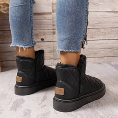 Women's Plush Lined Snow Boots Wear Resistance Non Slip Outdoor Walking Boots