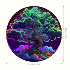 Tree Round Mouse Mat Mouse Pad Non Slip Rubber Base Small Size 7.8 X 7.8inch