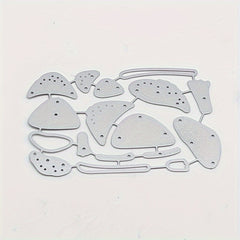 Mushroom Background Metal Cutting Die DIY Scrapbook Gift Card Making