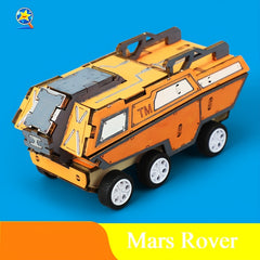 Tech Craft Wooden Puzzle Transport Truck Pull Back Car Educational Toy