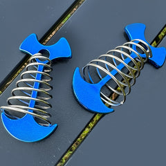 Aluminium Fishbone Deck Anchor Pegs with Carabiners & Tent Stakes