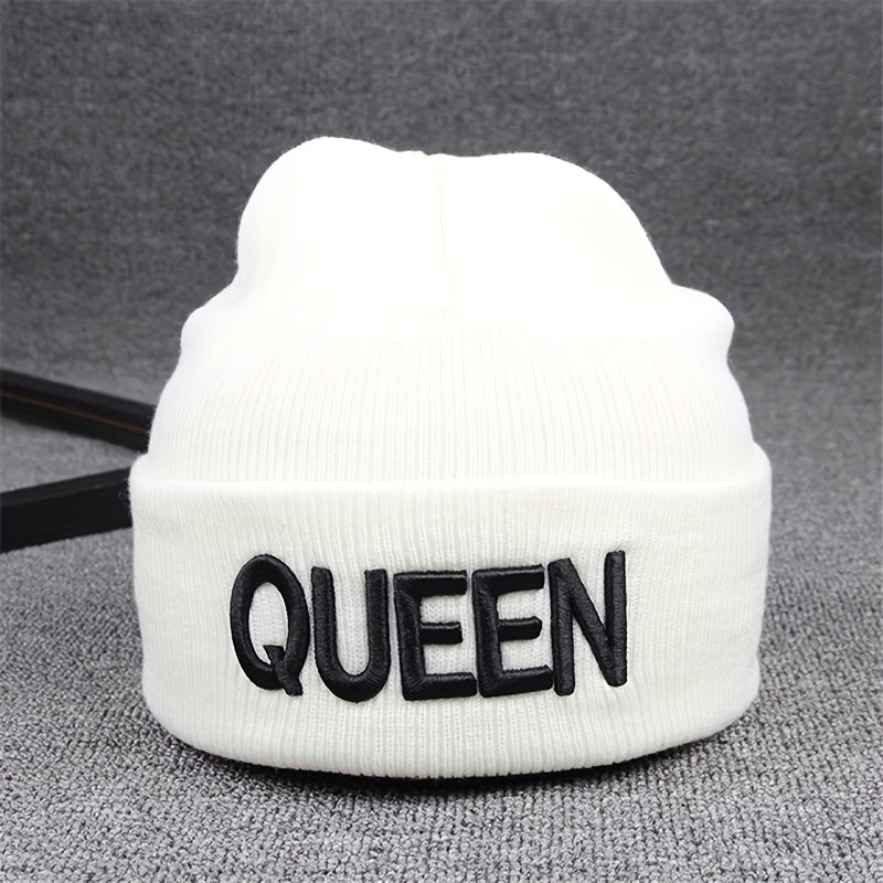 Cozy Letter Embroidered Knitted Hat
