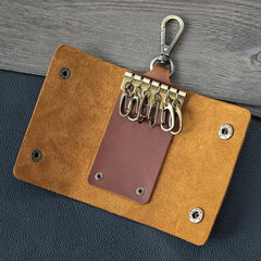 Stylish PU Faux Leather Key Case Protector