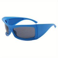 Y2K Wrap Around Sunglasses Oversized Block Glasses UV400