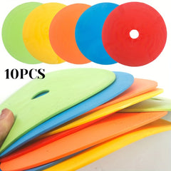 10pcs Flat Cones Football Training Equipment Agility Speed Round Mouth