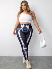 Halloween Skeleton Print Yoga Pants