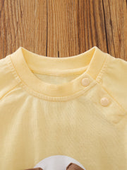 Baby Boys Dog Print Short Sleeve Romper