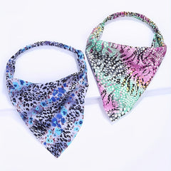 Boho Floral Triangle Scarf Vintage Printed Headband Elastic Hawaii Turban Bandan