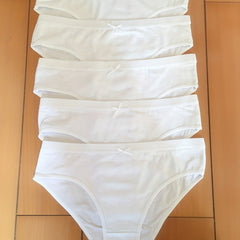 5pcs Low Waist Bow Tie Panties Women's Lingerie