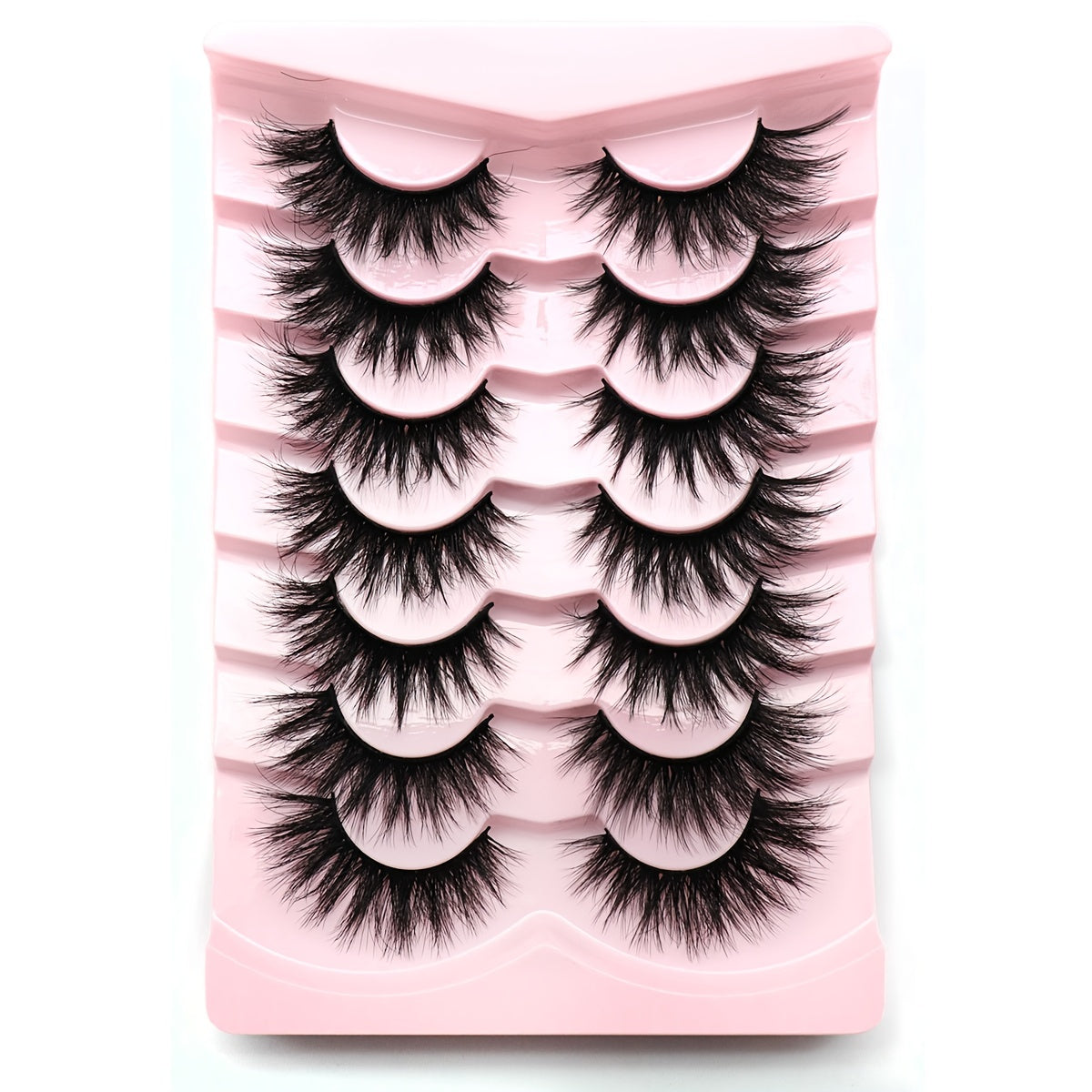 7 Pairs 17mm Full Strip Thick Curling Fluffy False Eyelashes