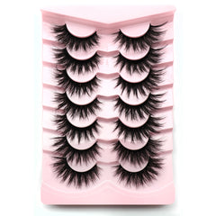 7 Pairs 17mm Full Strip Thick Curling Fluffy False Eyelashes