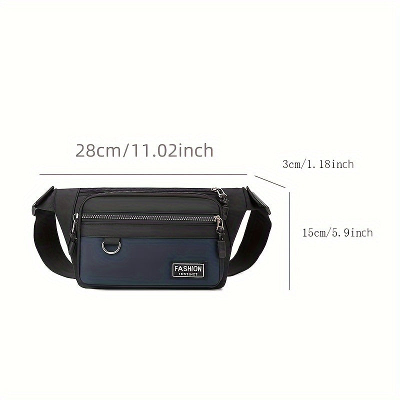 Solid Chest Bag Outdoor Sports Fanny Pack Sling Waist Bag & Crossbody Purse