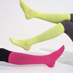 Candy Color Calf Socks for Cycling Running Women