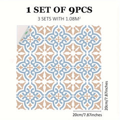 9pcs Nordic Style Printed Floor Stickers Non slip Wear resistant Vinyl Decals