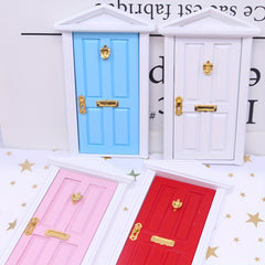 Mini Wooden Elf Door Model Dollhouse DIY Accessory Halloween Christmas