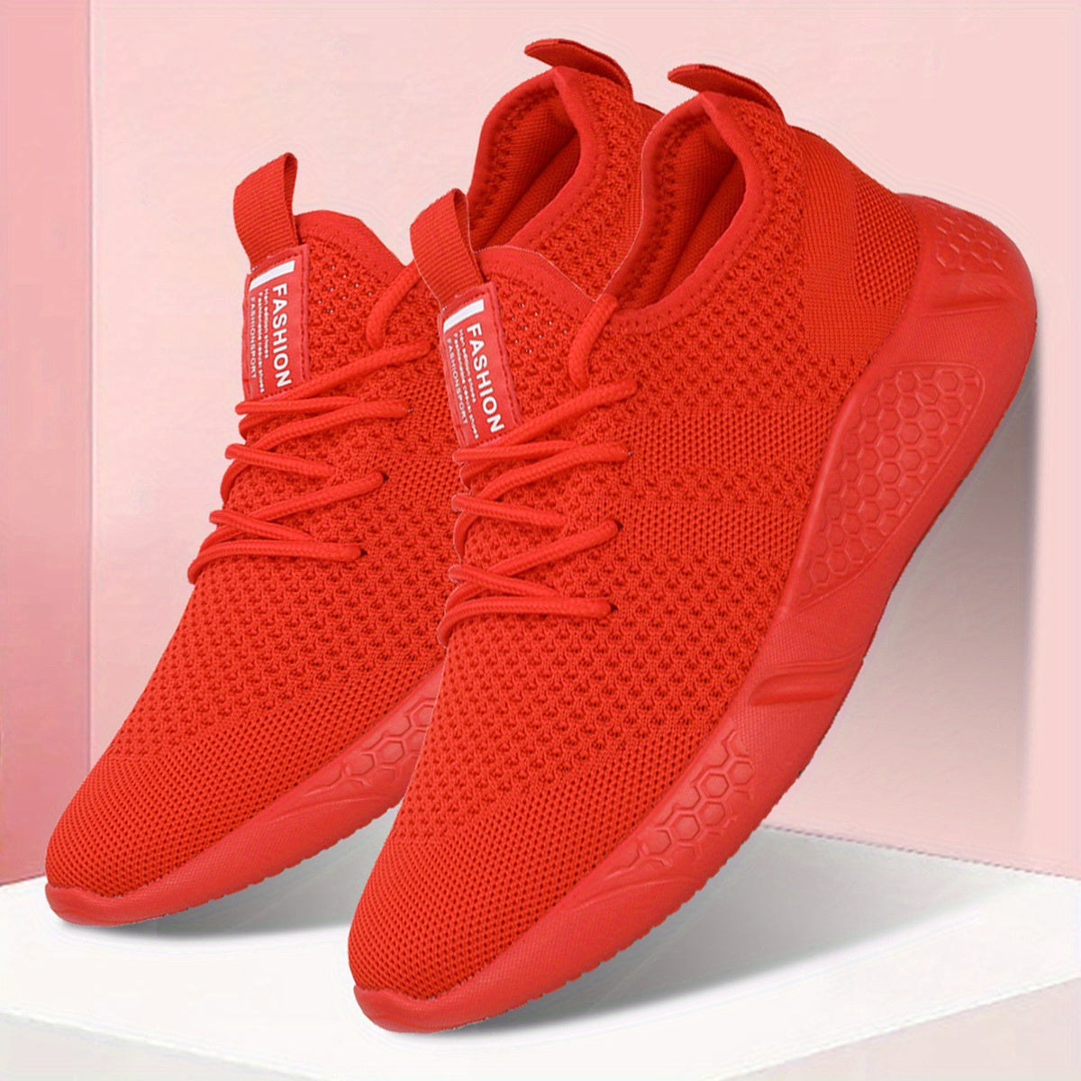 Women's Letter Patched Running Shoes Lace Up Outdoor Casual Sneakers
