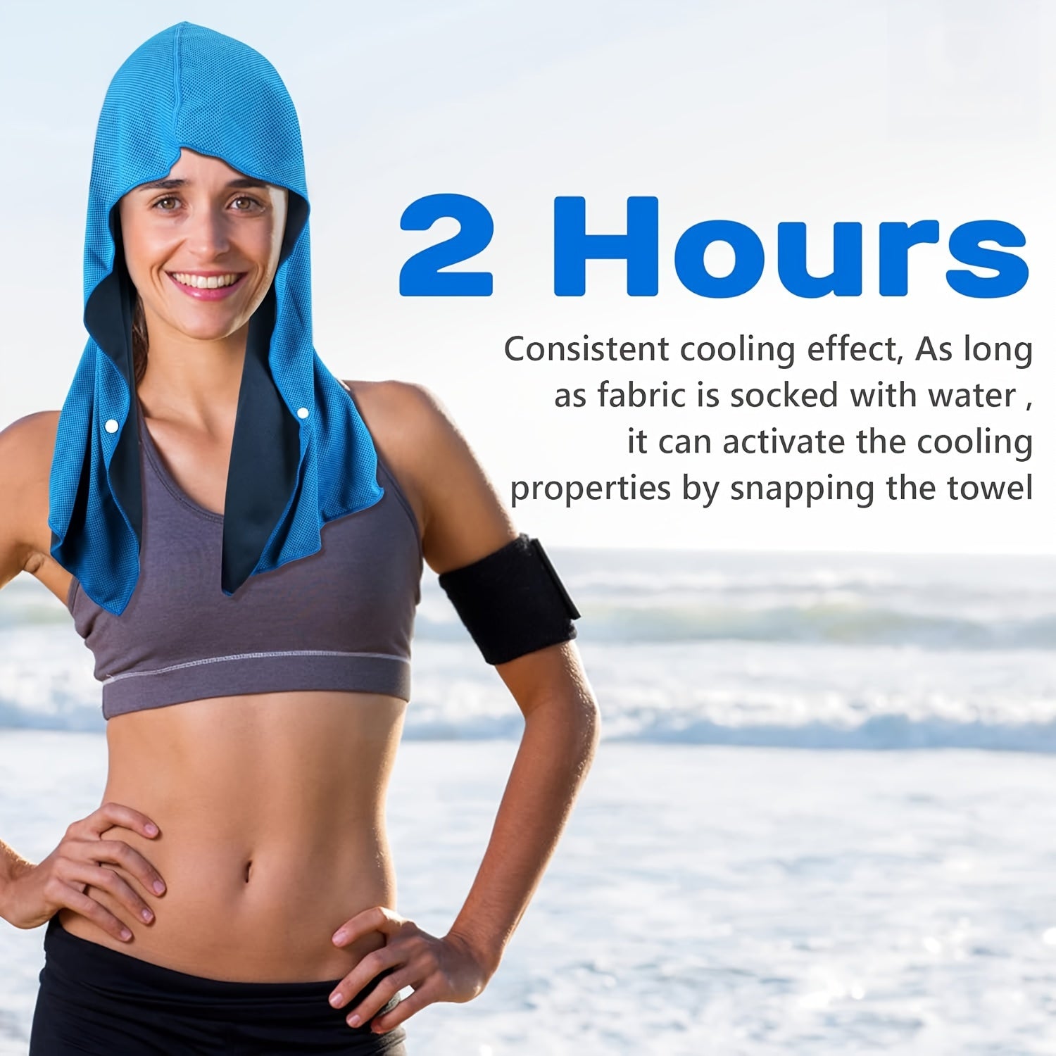 Cooling Hoodie Towel Absorbent Quick Drying Cooling Towels For Neck And Face