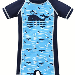 Whale Boys' Swimsuit & One Piece for Surfing Fun