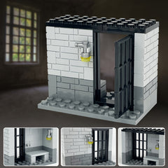 Prison Building Block Model with Confinement Room - Christmas Toy