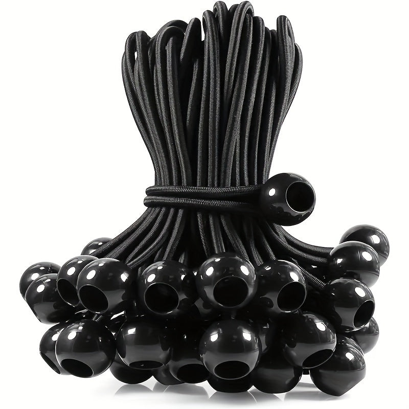 Heavy Duty Ball Bungee Cords 25pcs for Shelter Gazebo Camping Tent Cargo Yard