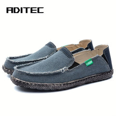 Men's Denim Casual Slip On Loafers Flat Shoes