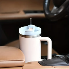 200ml Portable Car Cup Stainless Steel Water Cup Vacuum Insulated Cup with Straw