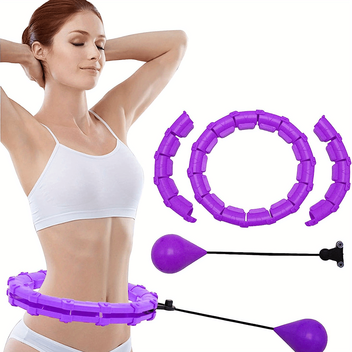 Adjustable 2 in 1 Exercise Hoops with 24 Chain Loops