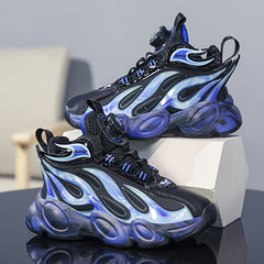 Kid's Basketball Shoes with Rotating Buckle Non Slip