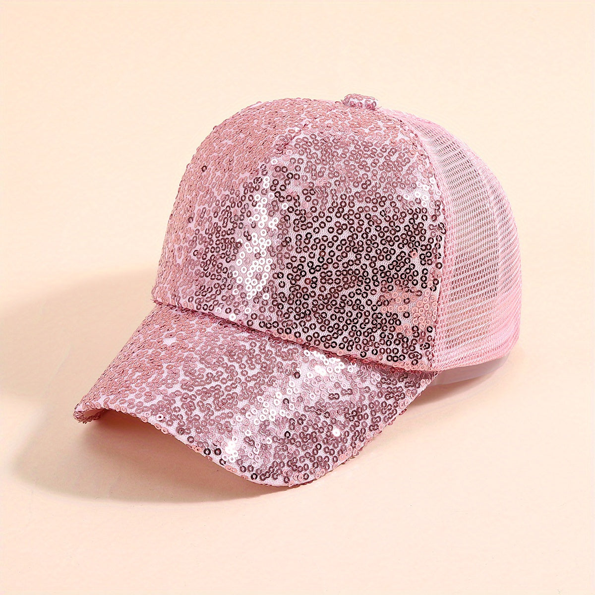 Sequined Mesh Kids Baseball Cap