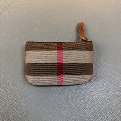 Stylish Plaid Zipper Coin Purse & Wallet for Women with Keychain