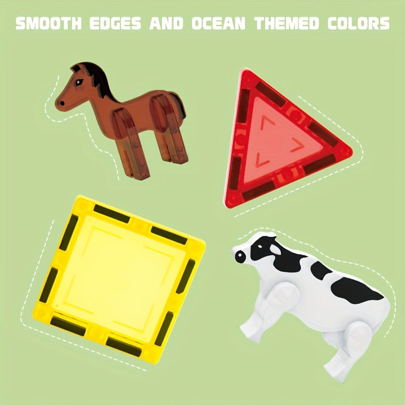 30pcs Magnetic Toy Set Farm Animal Theme Interactive with Family Fun