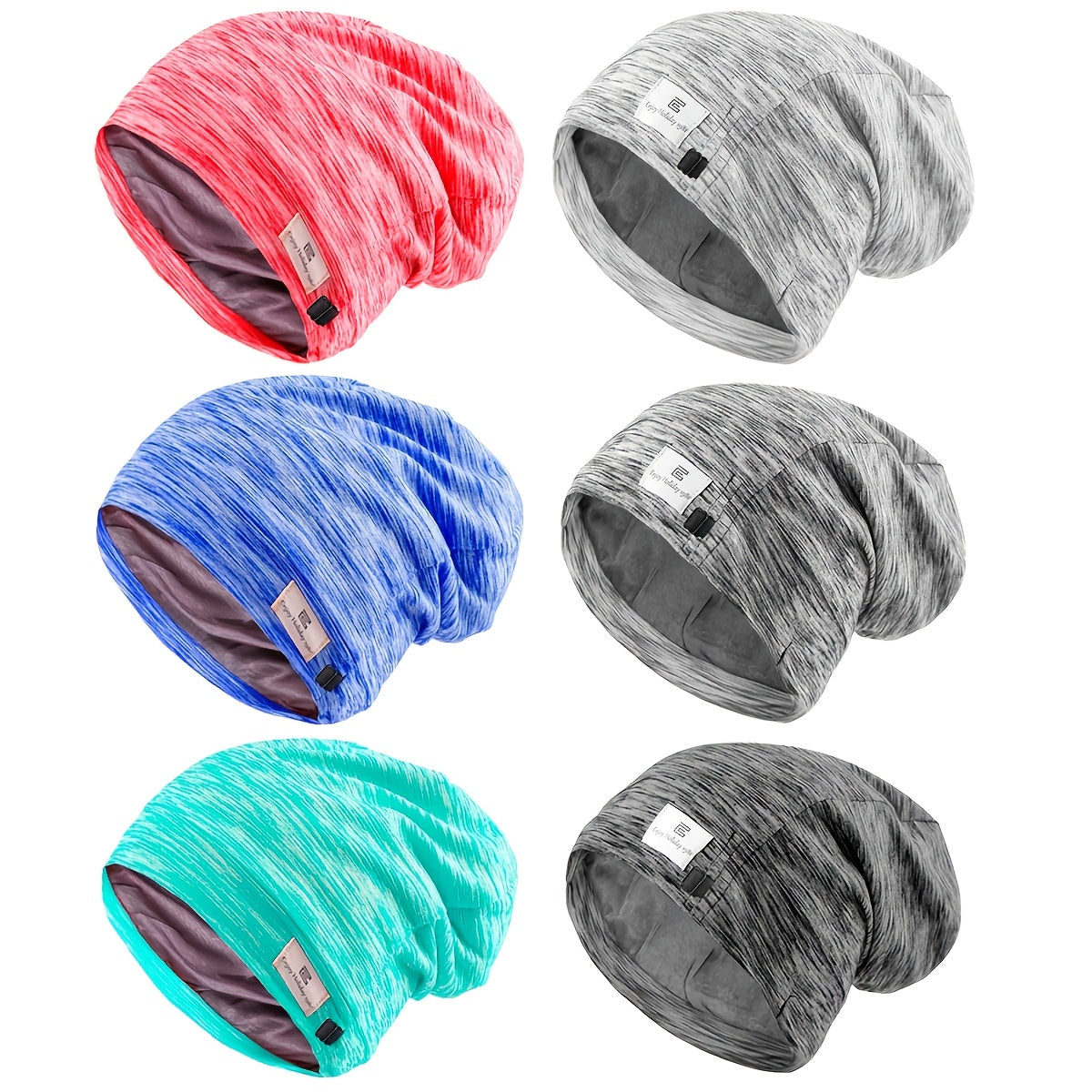 Sleep Slap Night Cap Women Silk Hair Wrap Satin Lined Curly Hair Covers