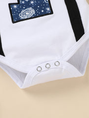 Star Print Overalls Set for 1st Birthday Party