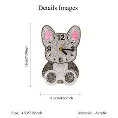 DIY Diamond Painting Clock Kit 18x11in Acrylic Material for Beginners