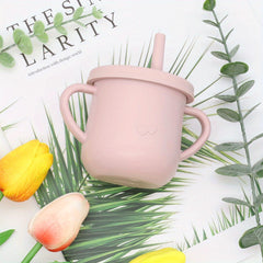 Silicone Training Cup for Toddler Soft Handle Shatterproof Sippy Cup