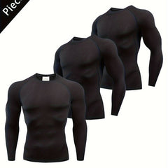 Men's Spring Autumn Fitness Tight Fitting Top Quick Drying Sports Layer