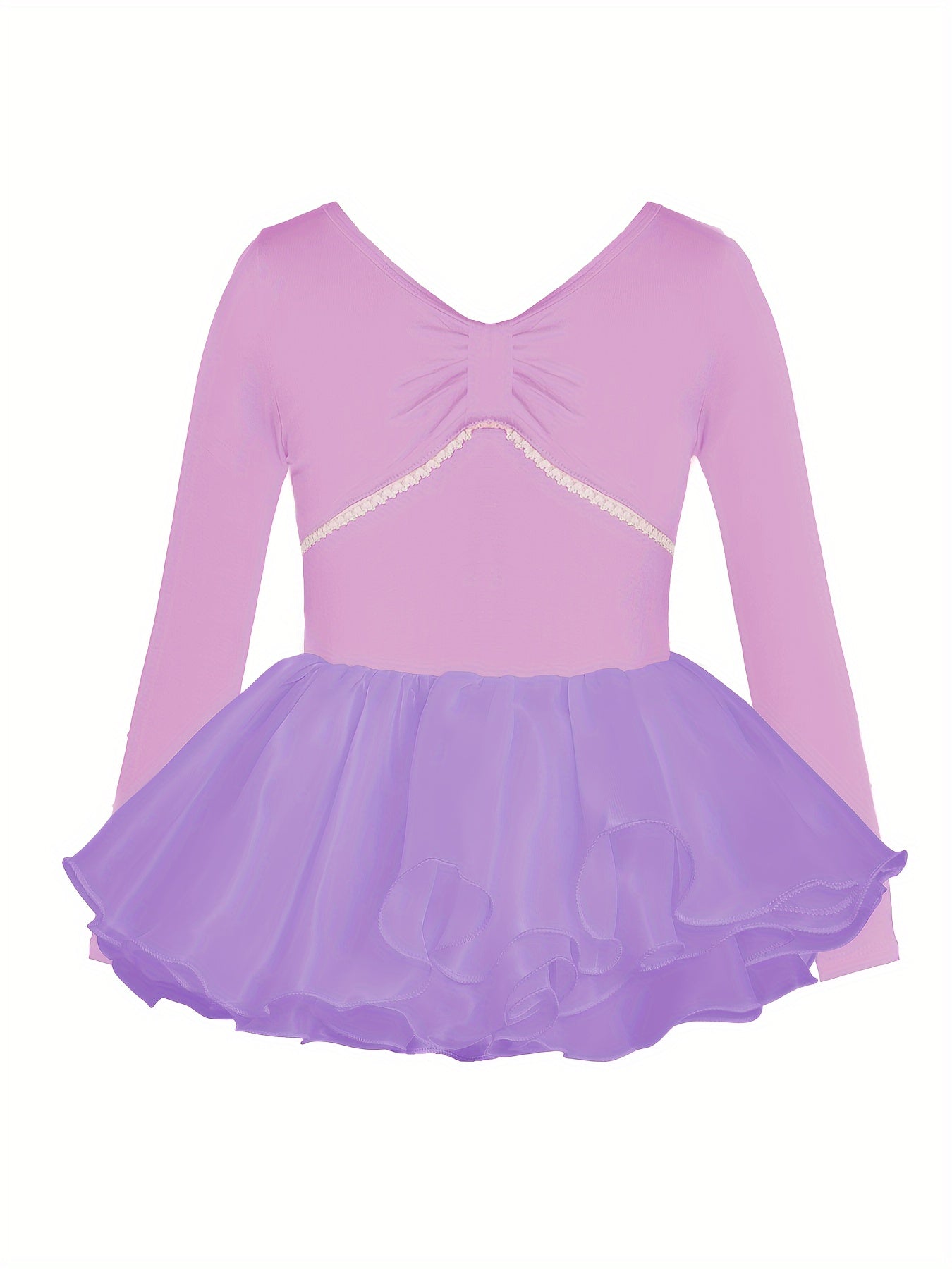 Girls Comfy Cotton Long Sleeve Ballet Tutu Dress