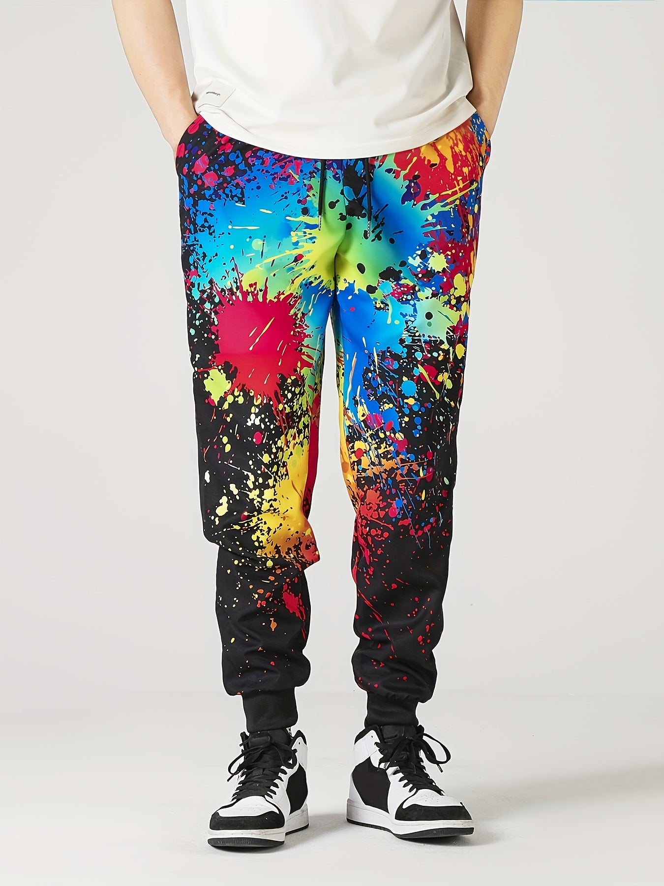 Men s Colorful Drawstring Sweatpants Pocket Casual