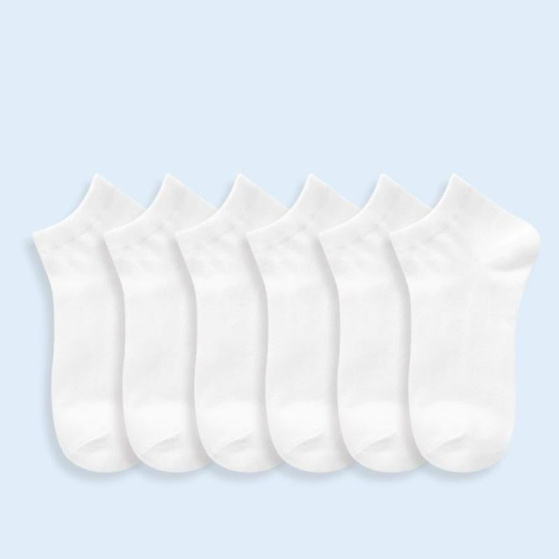 6 Pairs Soft Cotton Blend Ankle Socks for Women