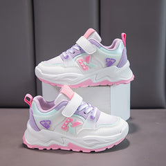 Girls Breathable Low Top Sneakers Anti Slip Outdoor Walking Shoes