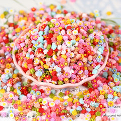 100pcs Mini Resin Flowers Cabochons Jewelry Nail Decorations DIY Arts Crafts