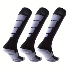 3 Pairs One Size Soccer Socks Non slip Wear resistant Breathable Stockings