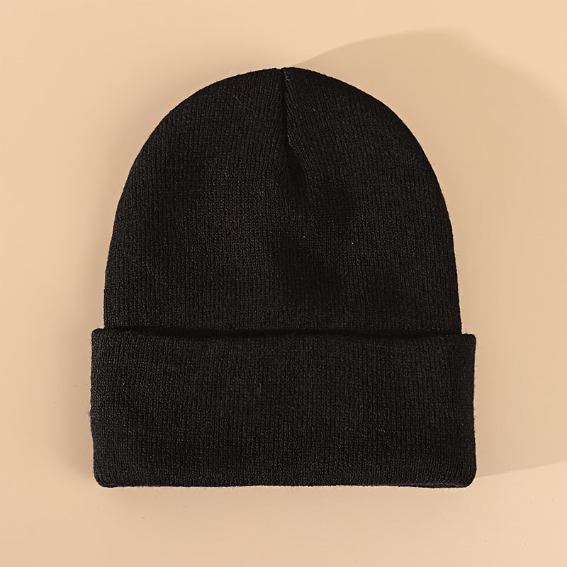 Letter Embroidered Knit Beanie Street Hip Hop Beanie