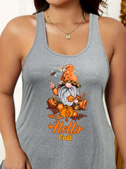Funny Dwarf & Pumpkin Print Lounge Dress