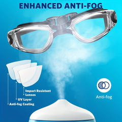 Anti Fog UV Protection Swimming Goggles Adjustable Swim Eyewear