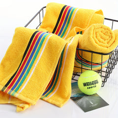 4pcs Sport Hand Towels Soft Cotton Striped Ultra Absorbent Towels
