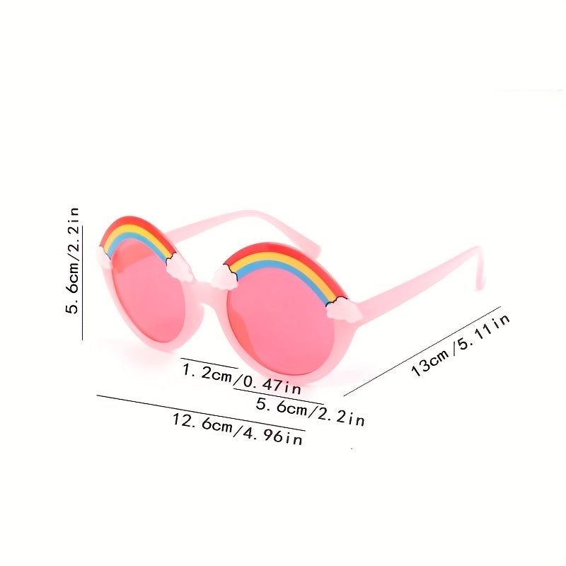 Y2K Rainbow Frame Sunglasses Sun Protection for Kids