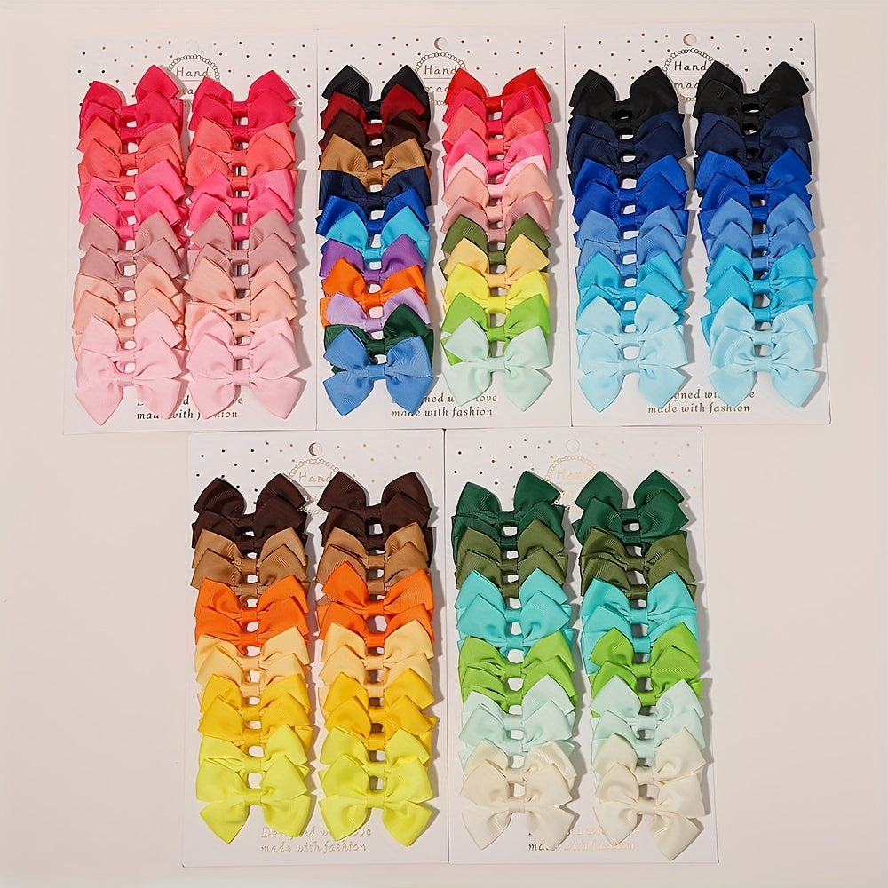 24pcs Children's Bow Hair Clip for Holiday Party Girls Ponytail Clip