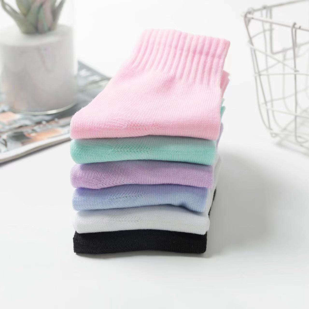 6 Pairs Crew Sports Socks Women's Stockings